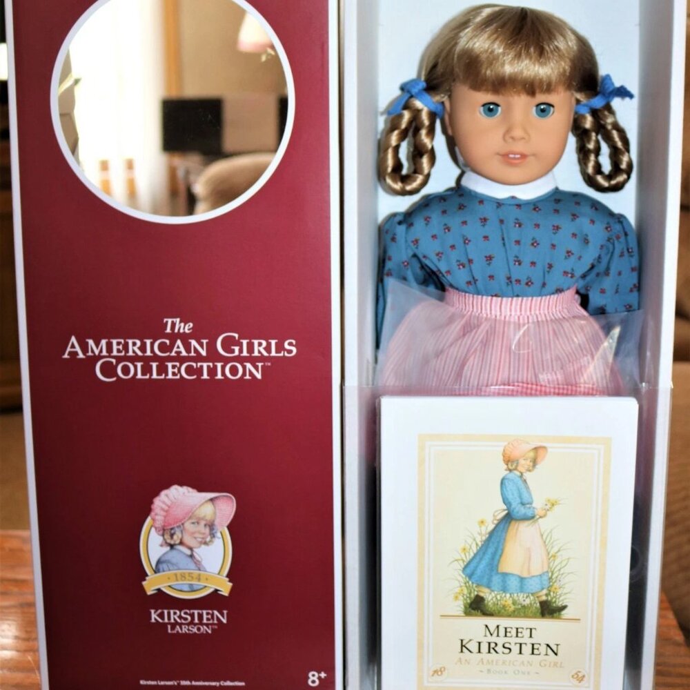 American Girl Kirsten 18" DOLL + ACCESSORIES + BOOK 35th Anniversary NEW!